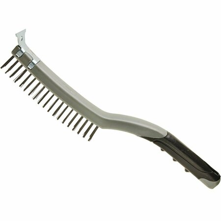 BEST LOOK 5-1/4 In. x 1/2 In. Stiff Wire Brush with Scraper 382